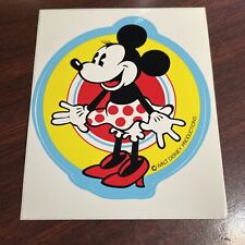 Vintage 80s - Walt Disney Productions - Glossy Minnie Mouse Sticker picture