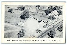 1955 Todd's Motel Mile East Inside City Limits Exterior Nevada Missouri Postcard picture