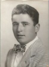 Vintage Portrait Photo Handsome Young Man Bow Tie Eddie Pedrizzeti picture