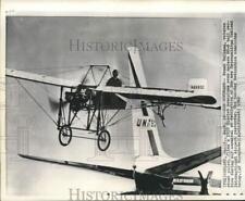 1962 Press Photo Frank Tallman Pilots Bleriot Monoplane at Oakland Airport picture