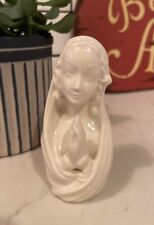Vintage Praying Madonna 5” Signed Ceramic Statue picture
