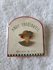 NEW ENAMEL MARY ENGELBREIT HAT/LAPEL PIN GIRL WITH GLASSES MICHEL & CO. picture