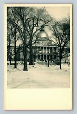Boston MA-Massachusetts State House Midwinter Vintage Souvenir Postcard picture