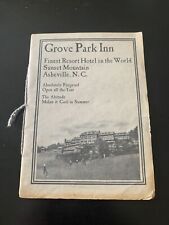 Antique 1915 Grove Park Inn Asheville North Carolina Pamphlet Booklet  picture