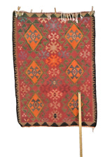antique kilim carpet/rug red Turkish Turkey ethnic hand made 34
