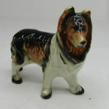VTG Enesco Ceramic Collie Lassie Miniature Dog Figurine Japan 4 1/2