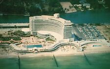 Vintage Postcard 1956 Miami Beach Skyline Oceanfront Hotel Building Florida FL picture