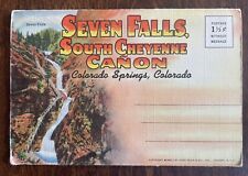 Vintage Seven Falls Colorado Springs 18  Double-Sided Folder Postcard  (1941) picture