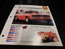 1968 Chevrolet Camaro Spec Sheet Brochure Photo Poster  picture