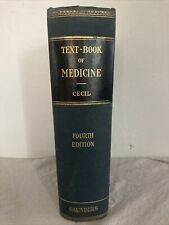 Antique 1937 A Textbook of Medicine Russell Cecil Book 📕 picture