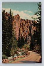 Palisades In Cimarron Canyon NM-New Mexico, Scenic View Vintage History Postcard picture