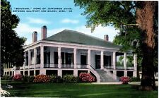 Biloxi, MS - Beauvoir Home of Jefferson Davis Linen Postcard Unposted picture