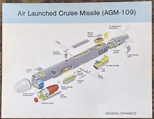 USN Tomahawk Cruise Missile Diagram Picture General Dynamics 9”x 12” picture