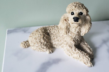Vintage White French Poodle Laying Down 5