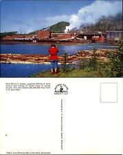 Pulp Mill plant in Ketchikan Alaska AK 1960s vintage postcard picture