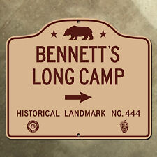 California Bennett's Long Camp historical marker highway road sign ACSC 18x15 picture