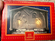Home For The Holidays - Nativity Scene 2 Candle Glass Votive Candle Holder NIB picture