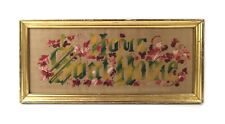 Antique Victorian Paper Punch Needlepoint  Framed Home Sweet Home picture