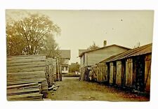 Postcard RPPC Lumber Yard Storage Area circa 1910-1920's picture