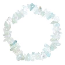 Premium AAA Grade CHARGED Natural Aquamarine Crystal Chip Stretchy Bracelet picture