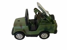 Vintage Unique USAF Green Jeep Table Lighter With 2 Missiles Press Tires Light picture