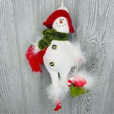 Sassy snowman / snow women with shopping bags and heel Boots Christmas ornament picture