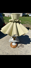 Vintage milk glass lamp, good condition works great  picture