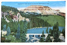 Beartooth Lake & Butte on the Beartooth Hi-Way, Montana, Vintage Postcard picture