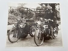 Antique Original Photo Early 1900s Motorcycles & Riders Photograph - 11” X 9” picture