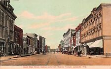 Janesville WI Wisconsin Main Street from Masonic Temple c1908 Vtg Postcard E24 picture