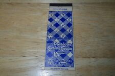 Vintage Dearborn Plumbing Supplies Cedar Rapids Iowa Matchbook Cover Struck Blue picture