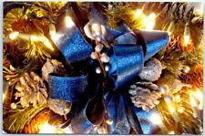 Postcard - Blue Christmas Tree Decoration Close-Up picture