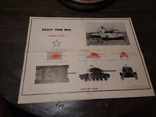 M26 Heavy Tank US Army WWII Tank Silhouette Training Poster 1944 picture