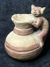 Vintage Animal Figural Clay Pottery Vessel Kudamundi Ecuador picture
