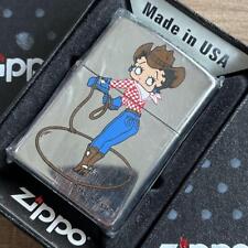 USED Zippo 1995 vintage cowgirl cute Betty picture