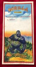 Firecracker Labels 1930s Vintage Paper Label Hong Kong Gorilla Ape Flashlight picture