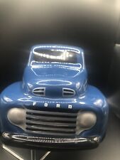 Vintage Ford Blue Teleflora Ford F-1 Ceramic Pickup Truck  picture