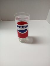 Vintage 1970's Red White & Blue Pepsi Logo Collectible 12 Oz Glass picture