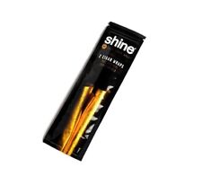 NEW Shine 24K 24 Karat Gold CIGAR Wraps Rolling Paper Package Wrap - 2 per Pack picture