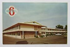 California Fresno Motel 6 Street View Cars Advertising Postcard Vintage Chrome picture