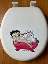 BETTY BOOP Padded Embroidered Toilet Seat 1996 ONLY USED FOR DISPLAY picture