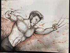 Wolverine Original Art Watercolor Painting Chris McJunkin SPRING MEGA SALE picture