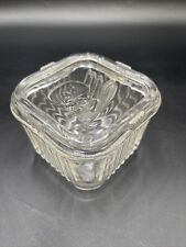 Vintage Federal Glass Clear Refrigerator Dish 4.5
