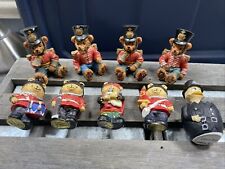 VTG. CUGGLY WUGGLIES EPL LOT OF 9 BRITISH ROYAL GUARD POLICE BEARS 2” FIGURINES picture