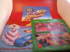3 - McDonald's Happy Meal Translite Display Signs Barbie Hot Wheels Mighty Mini picture