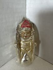 Antique German Christmas Ornament Boy on a Sled RARE picture