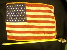 SCARCE 49 STAR AMERICAN FLAG 17 X 12 INCH GOLD FRINGED POLITICAL- picture