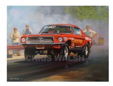 Drag Racing action prints - FE Fanatics, 68 Mustang Super Stock picture