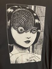 Horror Manga Uzumaki Eyeball Print Shirt Junji Ito Cotton Short Sleeve Adult 2XL picture