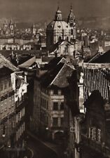 1940s Vintage PRAGUE Neruda Street Architecture Cityscape PLICKY Photo Art 12X16 picture